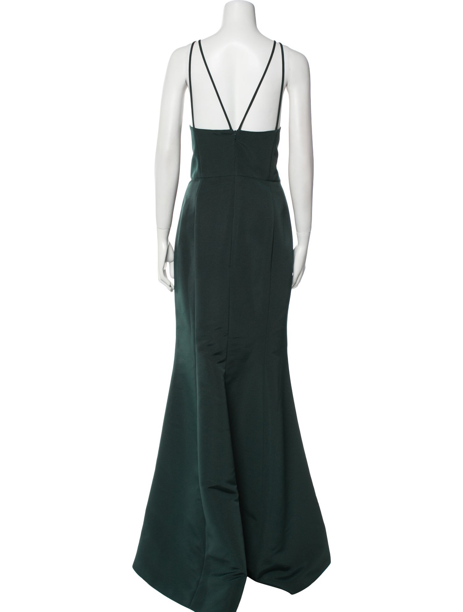 Amsale Scoop Neck Long Dress